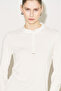 Easy Buttoned Long Sleeve Blouse Ecru - 5