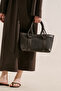 Luca Knitted Handle Design Bag Black - 4