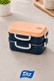 Aura 2-Tier Steel Nutrition Container |   Heatable Design & Spoon-Fork Set
