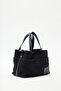 Ruby Pocketed Mini Canvas Bag Black - 6