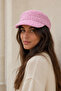 Women's Pink Textured Cap Hat – Short Brim, Adjustable - 2