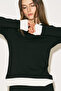 Easy Kontrast Long Sleeve Blouse Black - 4