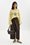 Openwork Knitting Tricot Sweater Yellow - 2