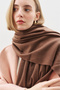 Cashmere Textured Shawl Brown - 3