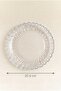 Aurora Flame Transparent Glass Cake Plate 20.5 cm - 6