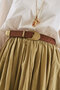 Antique Buckle Thin Belt Camel - 2