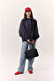 Cape Sleeve Short Trench Coat Navy Blue - 4