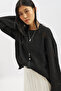 Openwork Knitting Tricot Sweater Black - 3