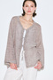 Linen Mixed Tie-Dye Bluz Brown - 2