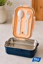 Titiz Aura Lunch Box Steel Food Container with Two Compartments - 3