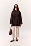 Oversize Tshirt with Binding Details Aci Brown - 3