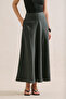 Linen Flawed Skirt Dark Green - 6
