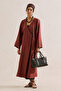 Linen Design Tie-Up Kimono Copper - 5