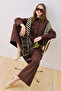 Elastic Waist Barrel Pants Brown
