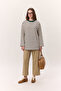 Striped Long Sleeve Oversize Tshirt Black - 2