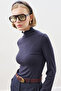 Fishing Collar Bluse Navy Blue