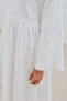 Embroidered wide-sleeve dress ecru - 5