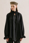 Gi̇peli̇ Linen Balloon Sleeve Blush Black - 5