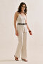 Classic Long Wide-Leg Pants Beige - 3