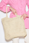 Medium Wicker Shoulder Bag Beige