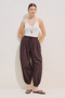 Balon Formlu Lace-Up Pants Brown