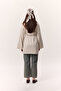 Oversize Tshirt with Binding Details Stone - 7
