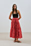 PATTERNED COTTON LAYERED SKIRT KYRA - 2