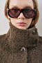 Bouchle Wide Collar Coat Brown - 2