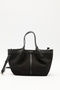 Canvas Stitched Mini Bag Black - 6