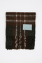 Plaid Patterned Scarf Gray - 6