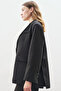 Oversized Cut Blazer Jacket Black - 5