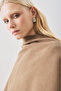 Soft Clothed Overcoat with Brown Color - 5