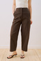 Gabardine Barrel Pants Brown - 4