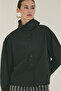 High-Collar Short Shirt Black - 2