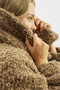 Buttoned Fur Coat Brown - 7
