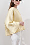 Linen Wide Sleeve Short Jacket Yellow - 2