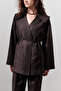 Linen Wide Collar Jacket Bitter Brown - 4