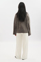 Wide Collar O Oversized Sweater Mürdüm - 6