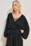 Linen Mixed Adjustable Waisted Jumpsuit Black - 4