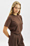 Basic Short Sleeve T-Shirt Brown - 2