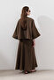 Linen Wide Sleeve Short Jacket Dusty Brown - 6