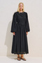 Embroidered Polyna Tie-Up Dress Black - 2