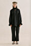 Gi̇peli̇ Linen Balloon Sleeve Blush Black - 2
