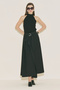 Asymmetric Ke Belt Skirt Black