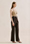 Classic Long Wide-Leg Pants Brown - 3