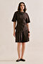 Linen Asymmetric Blouse Brown - 4