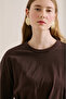 Embroidered Wide Sleeve Blouse Brown - 5