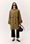 Bel Adjustable Lightweight Trench Coat Olive Green