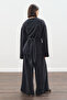 Soft Textured Modal Tie-Up Sweatshirt Anthracite - 7