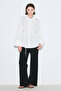 Textured Wide-Cuffed Shirt Ecru - 2